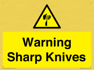 Warning Sharp Knives